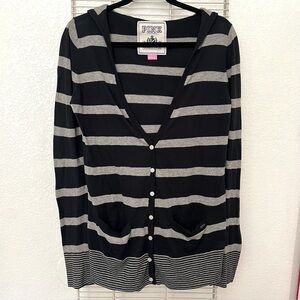 PINK Victoria’s Secret Hooded Striped Cardigan
